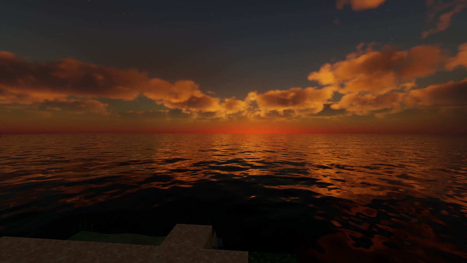 Coucher de soleil sur l'ocean