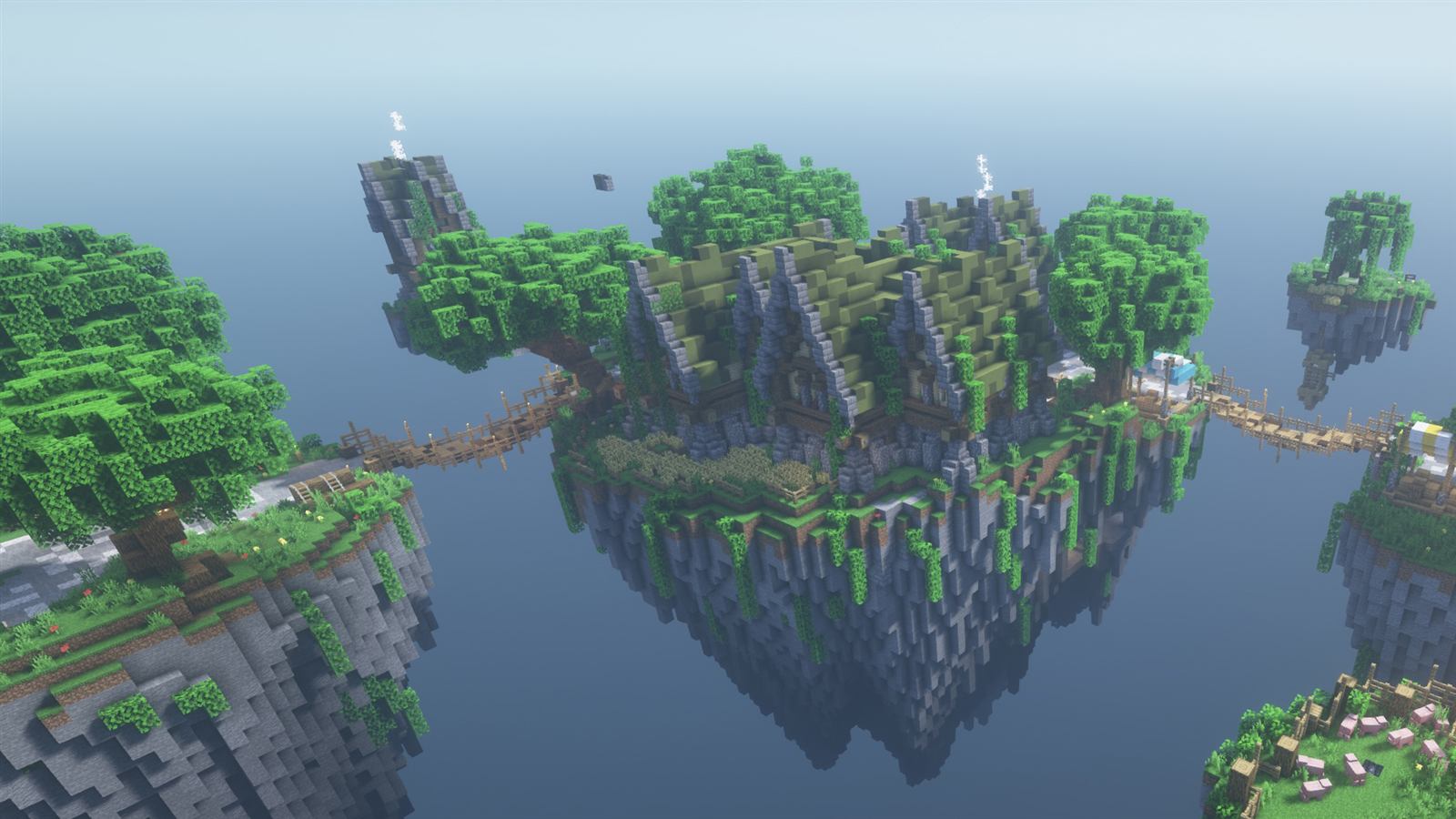 Les iles flottantes du Skyblock