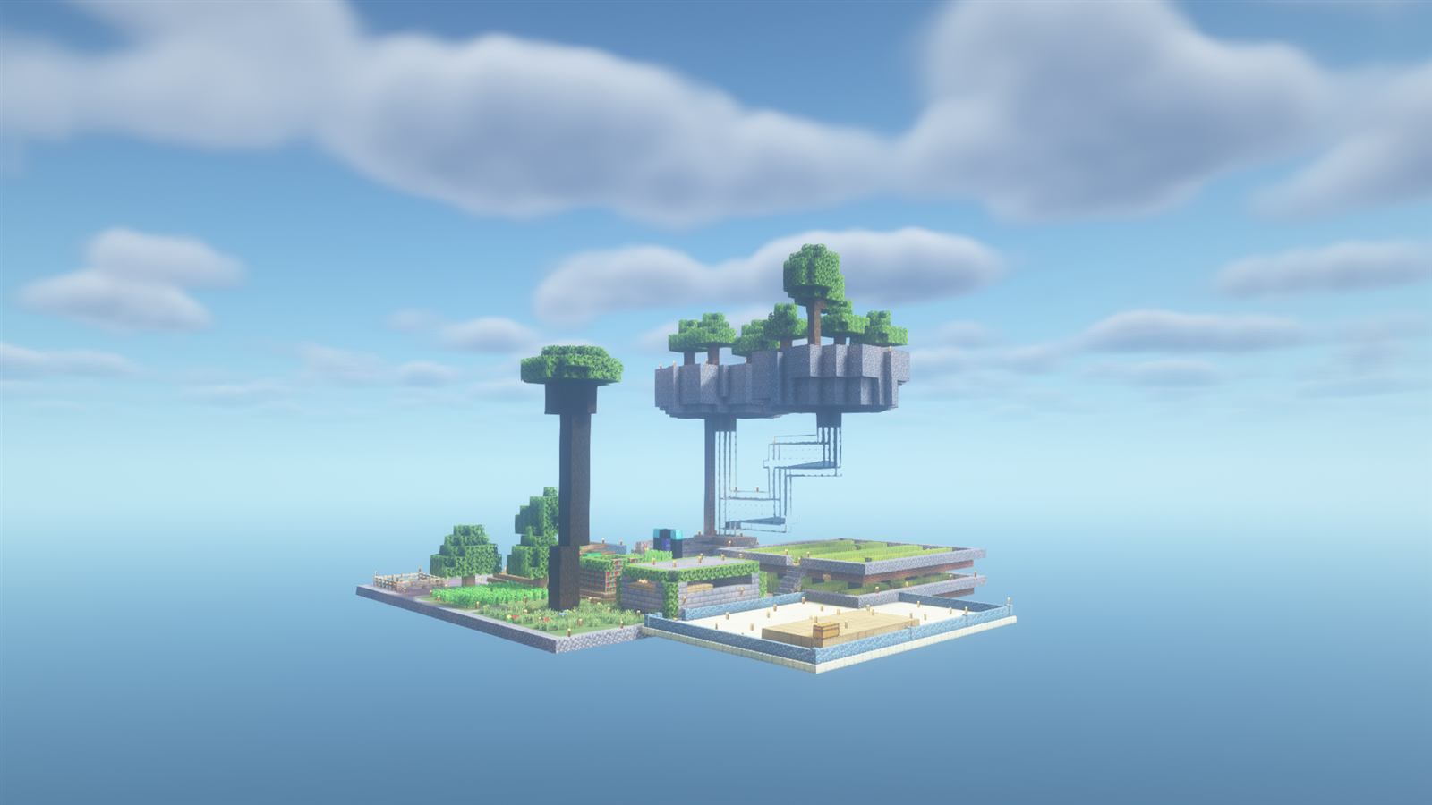 Une ile Skyblock developpee par nos joueurs